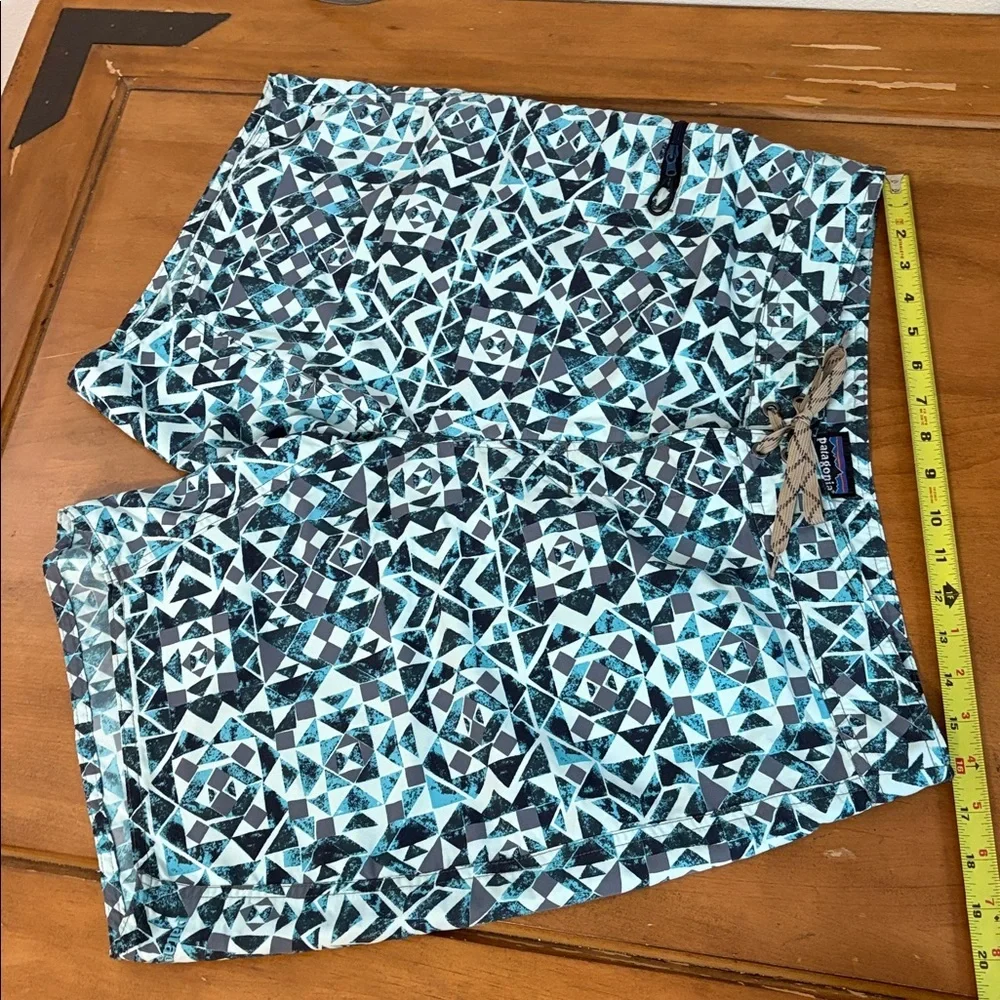 Patagonia Men's Blue Geometric Board Shorts Size 34
